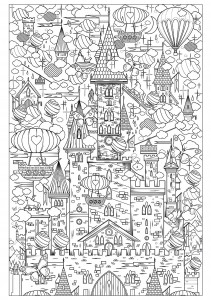 coloring-adult-incredible-castle