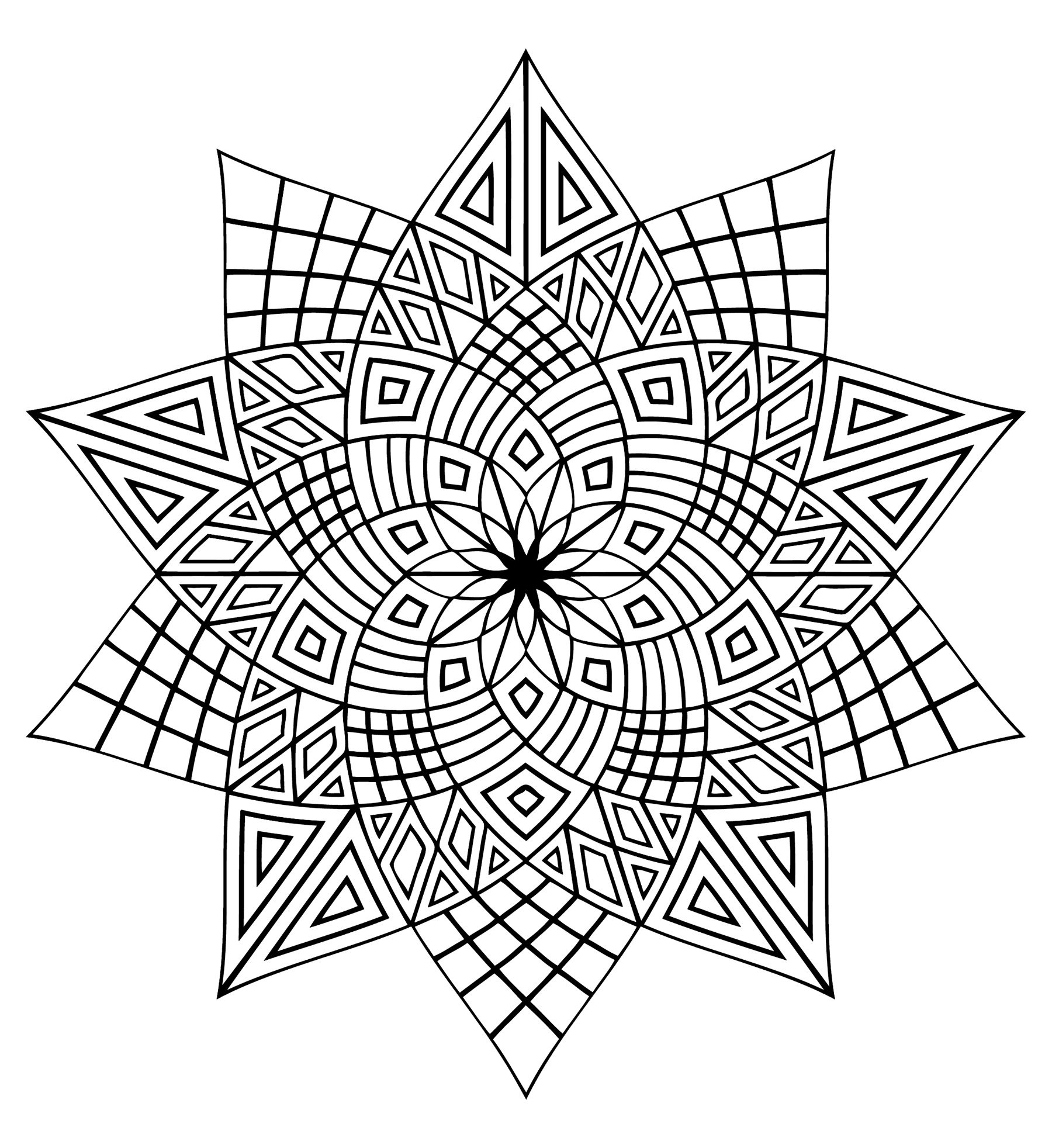 Mandala 3 - M&amp;alas Adult Coloring Pages