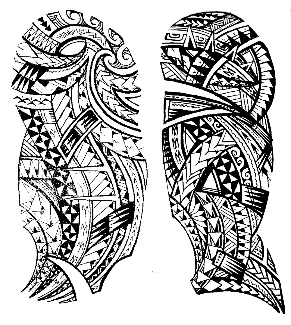 Tattoo maori - Tattoos Adult Coloring Pages