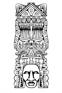 coloriage-adulte-totem-inspiration-inca-maya-azteque-1
