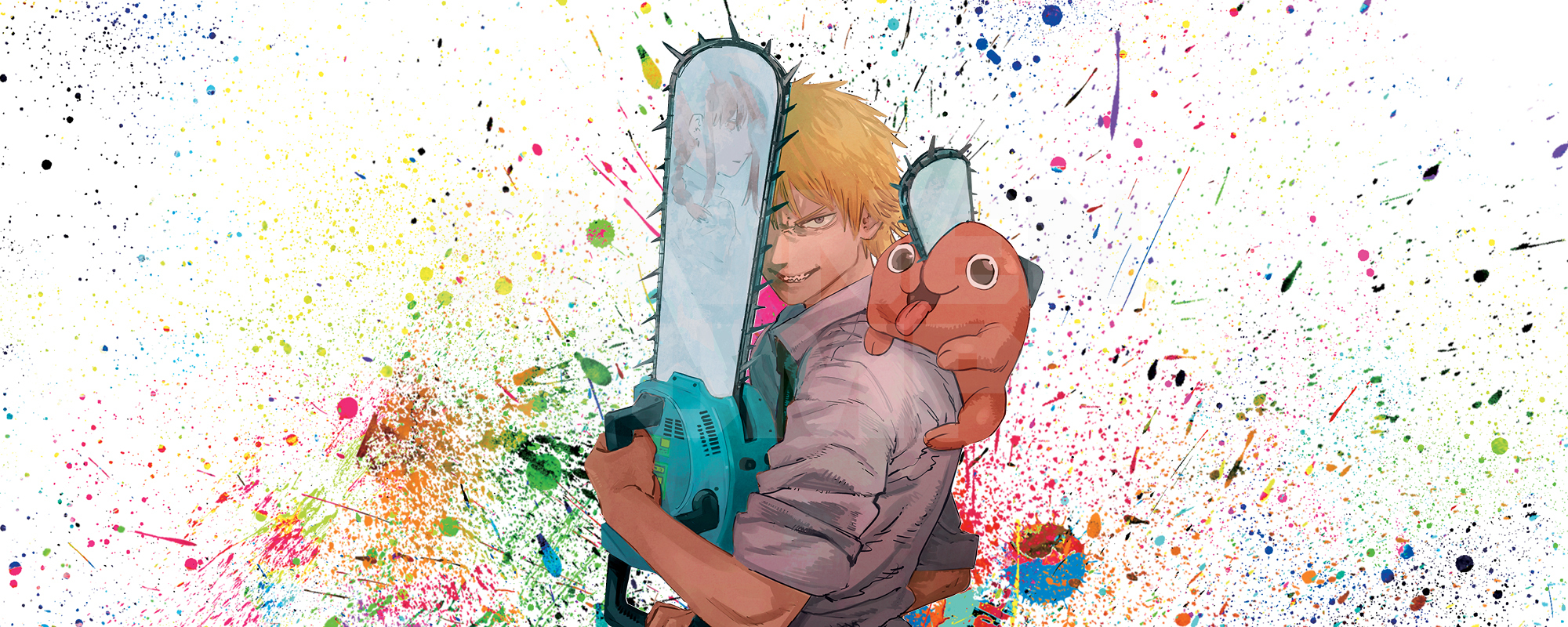 Banner ufficiale di Chainsaw Man pubblicato da VIZ