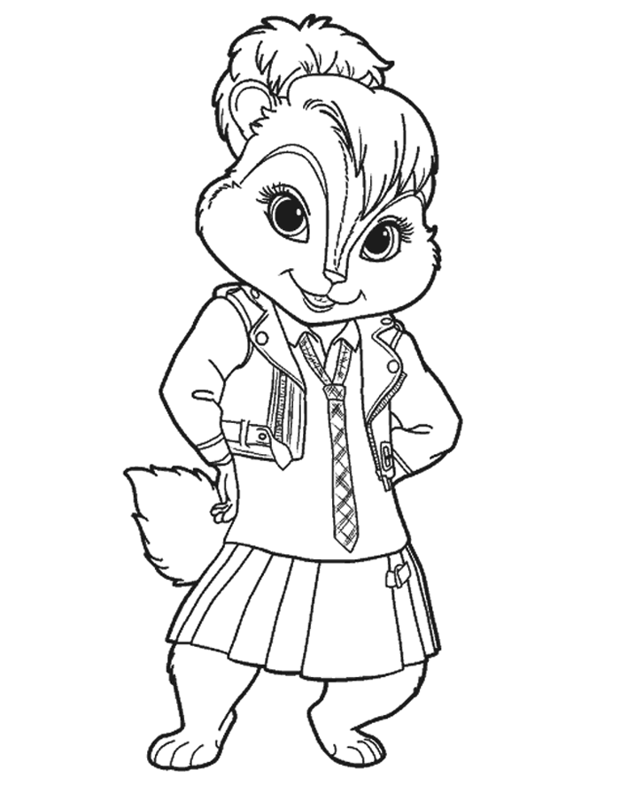 Scarica gratuitamente il disegno da colorare di Alvin Superstar.