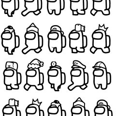 Pagine Among Us da Colorare per bambini