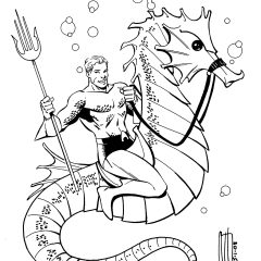 Pagine Aquaman da Colorare per bambini