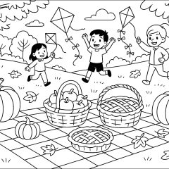 Pagine Autunno da Colorare per bambini