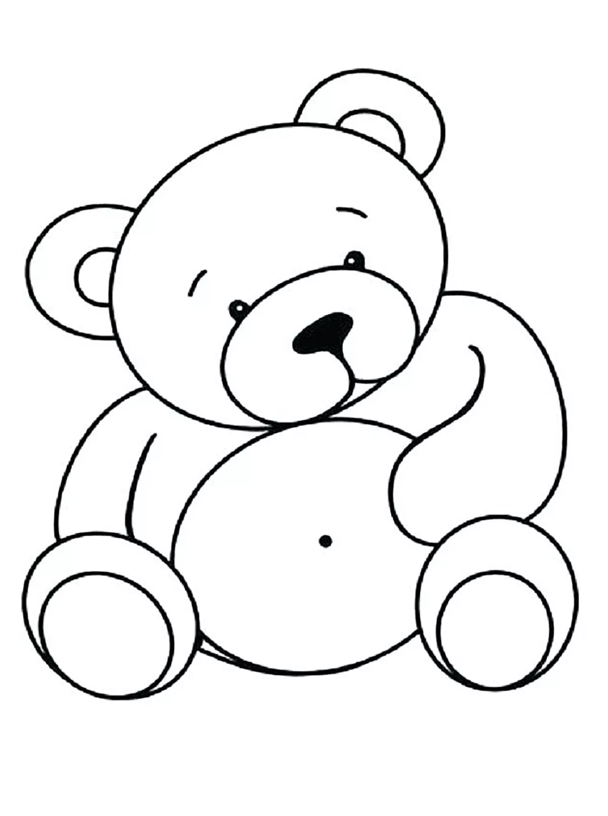Orso dal grande ventre (Pagina Bären da Colorare per bambini)