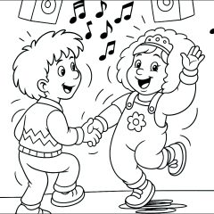 Pagine Ballare da Colorare per bambini