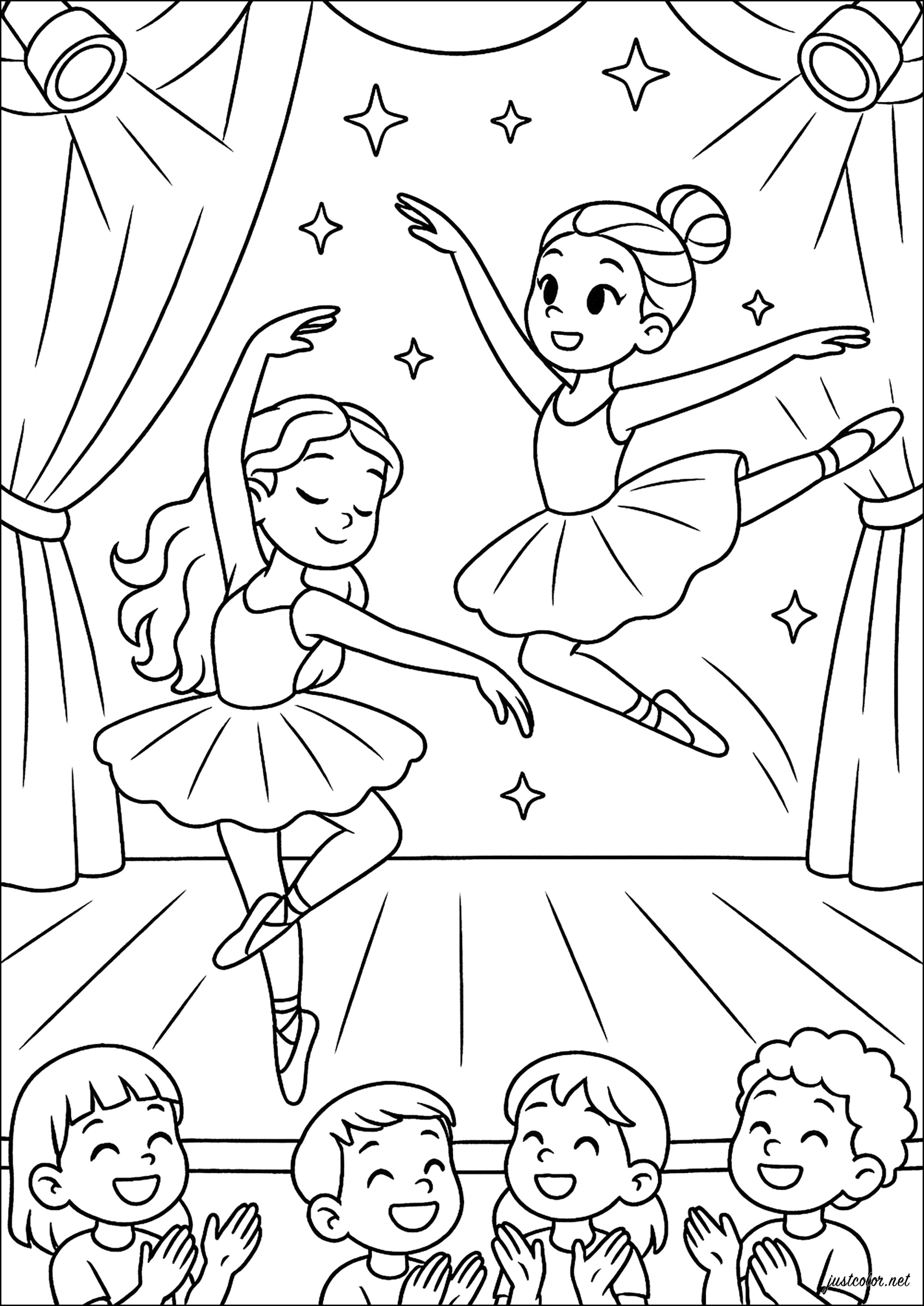 Scarpette da ballo (Pagina Ballerine da Colorare per bambini)