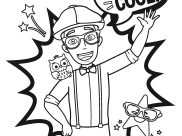 Pagine Blippi da Colorare per bambini