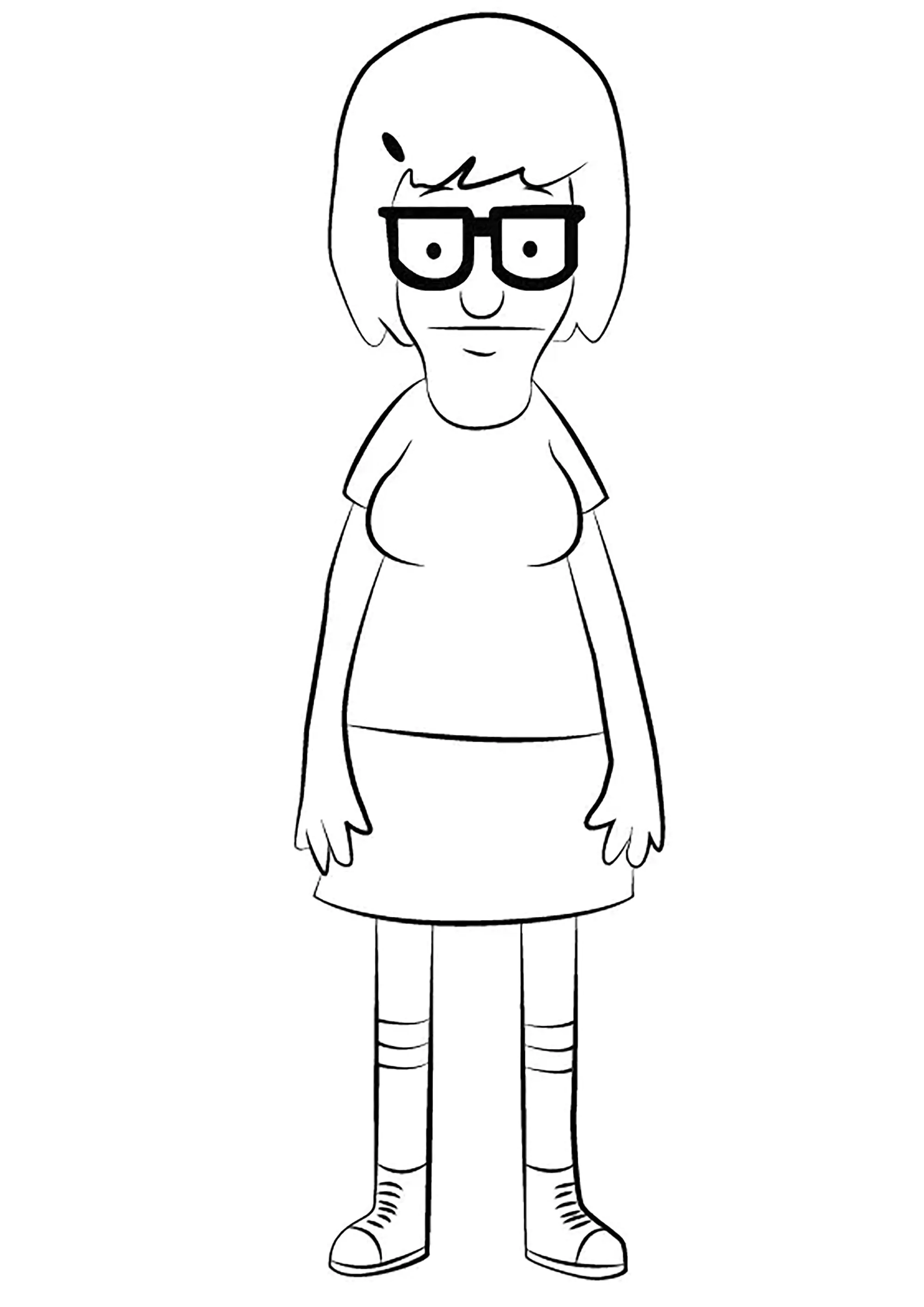 Personaggio Bobs Burger (Pagina da Colorare per bambini)