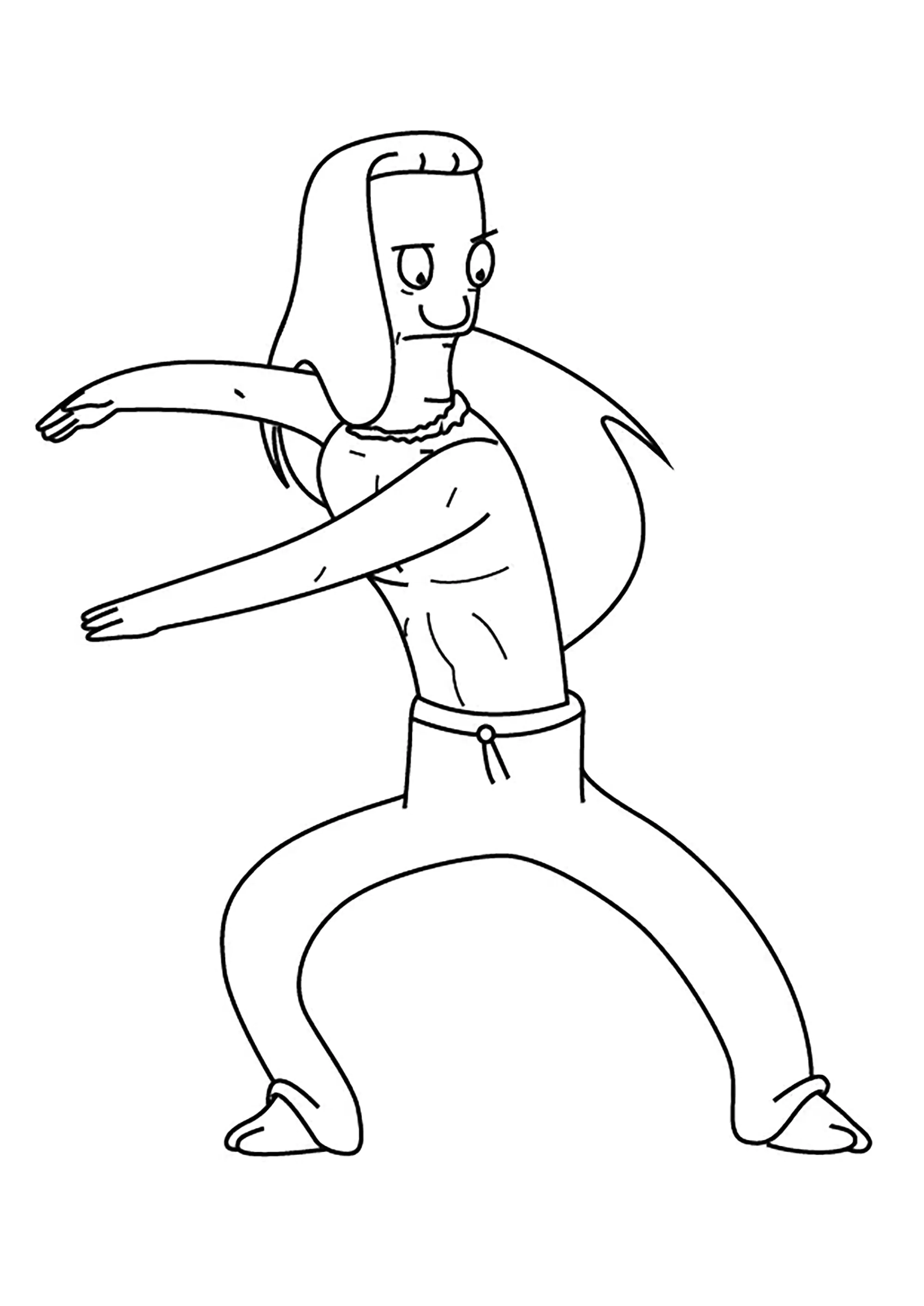 Arti marziali (Pagina Bobs Burgers da Colorare per bambini)