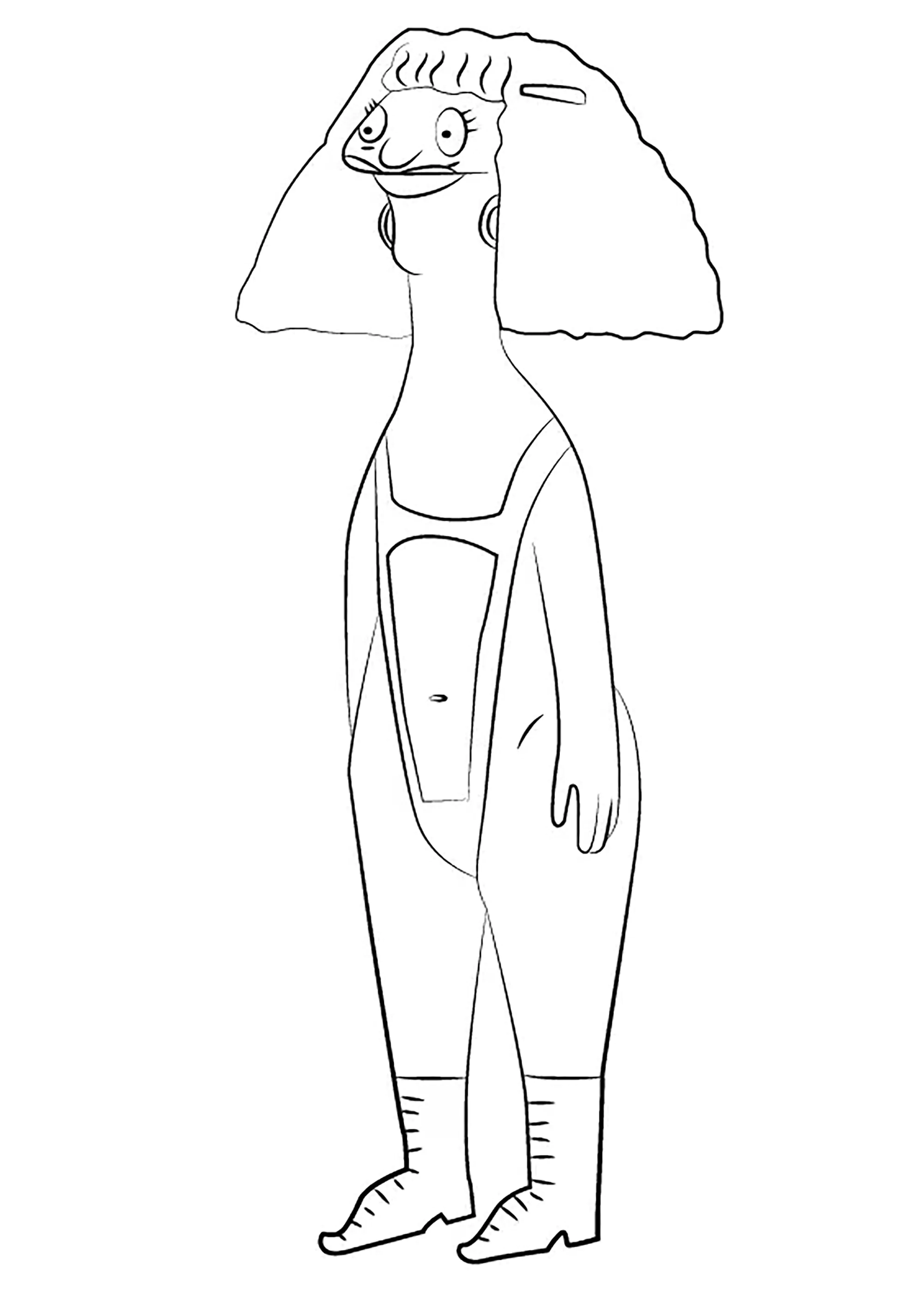 Abito divertente (Pagina Bobs Burgers da Colorare per bambini)