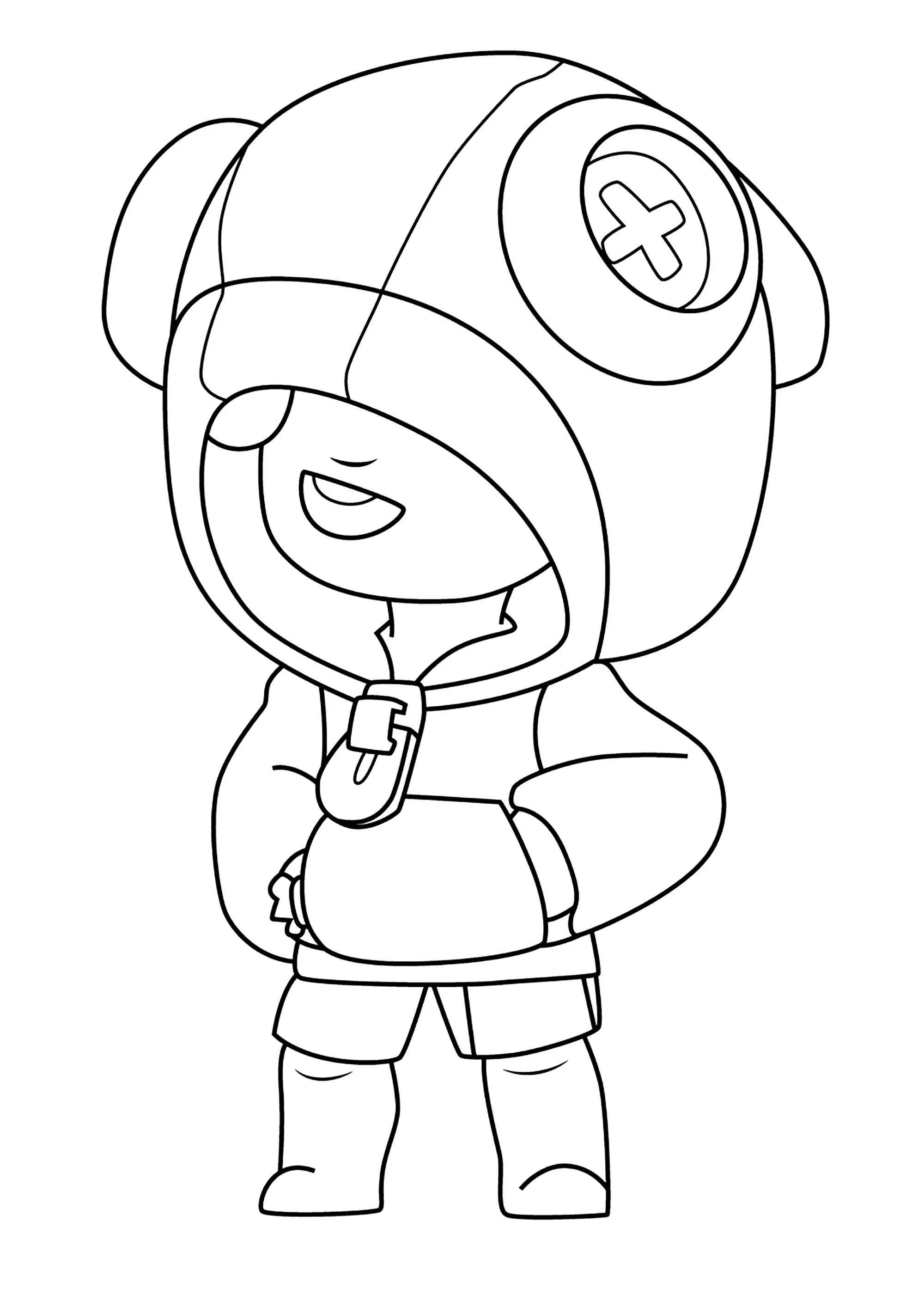 Leon di Brawl Stars (Pagina da Colorare per bambini)