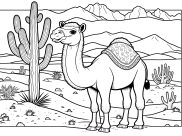 Pagine Camelli e Dromedari da Colorare per bambini