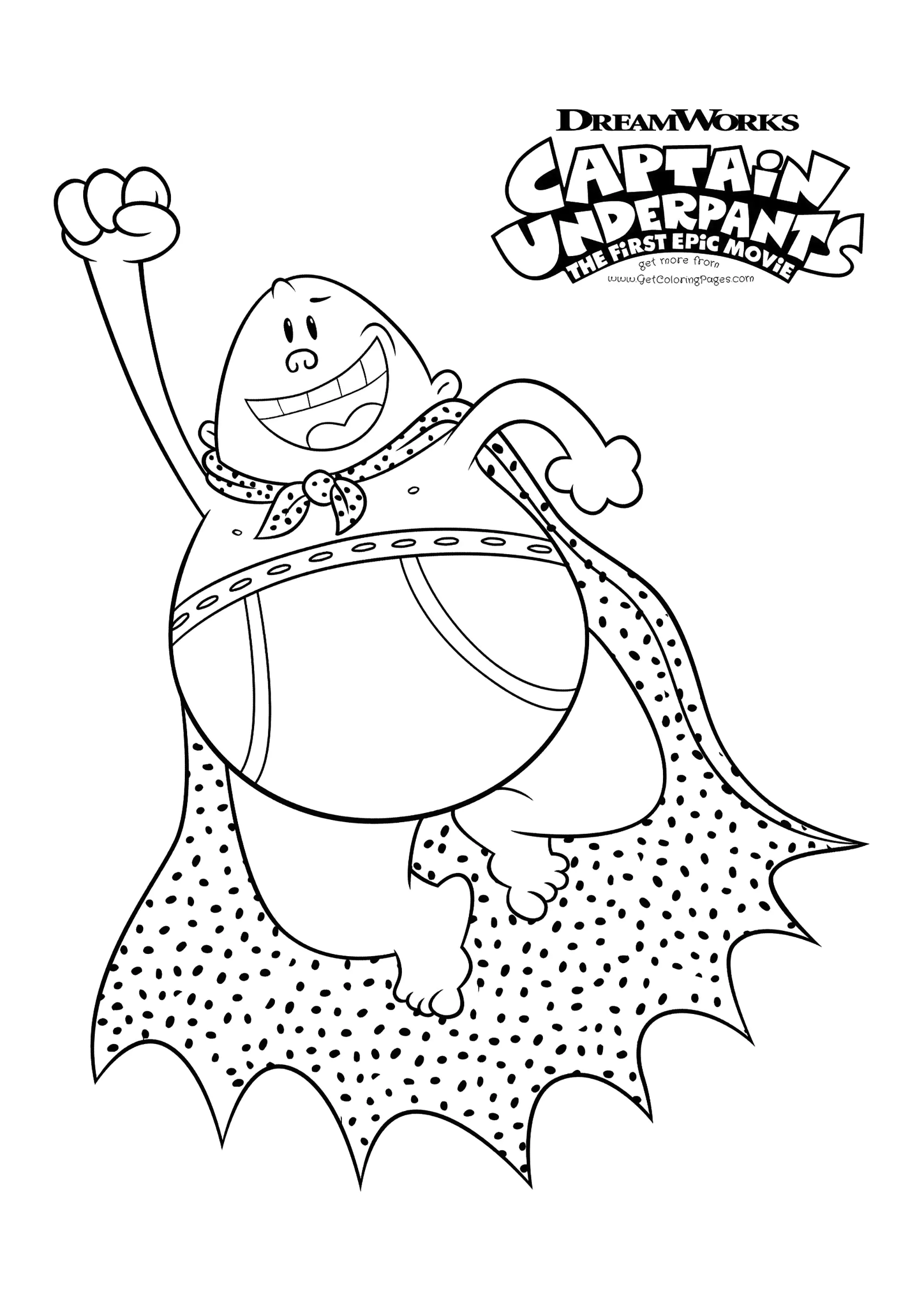 Che bel mantello. (Pagina Capitan Super Slip da Colorare per bambini)