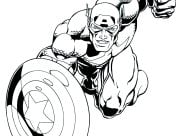 Pagine Captain America da Colorare per bambini