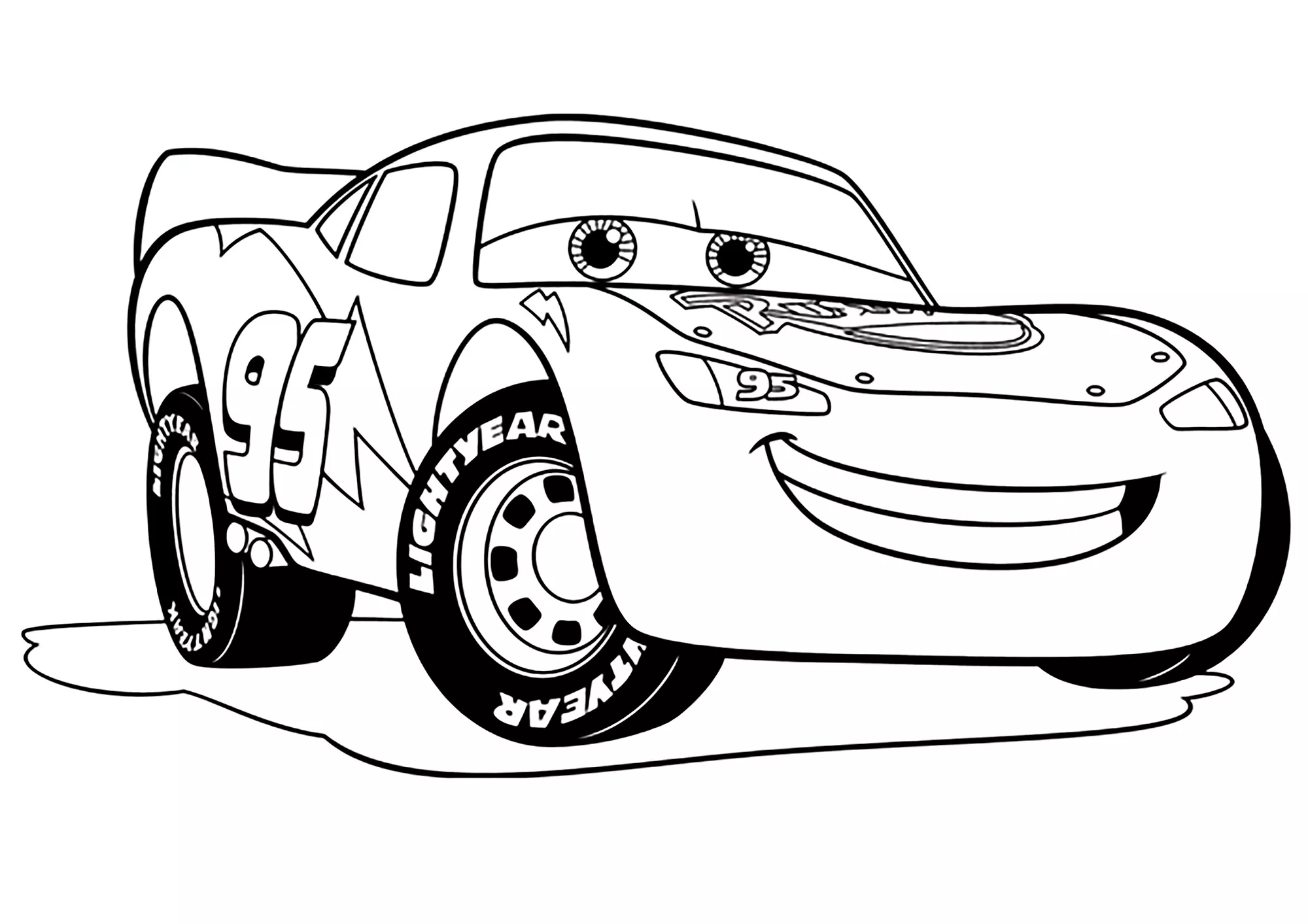 Immagine di Cars 3 da scaricare e colorare: Saetta McQueen