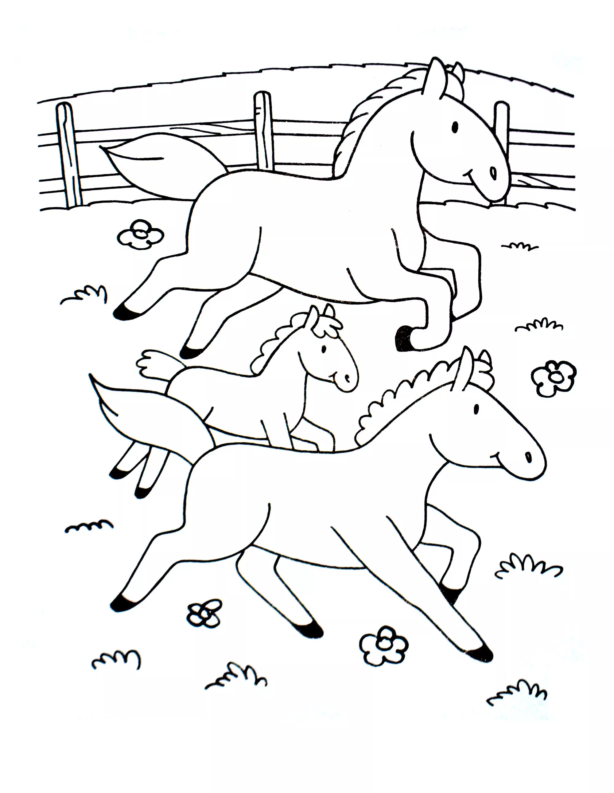 Disegni da colorare di Cavalli stampabili per bambini
