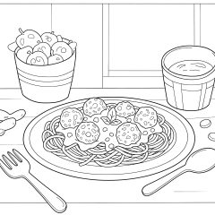 Pagine Cibo da Colorare per bambini
