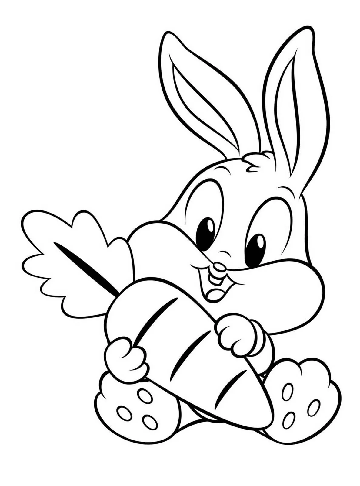 Piccolo coniglio (Pagina da Colorare per bambini)