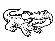 Pagine Crocodile da Colorare per bambini