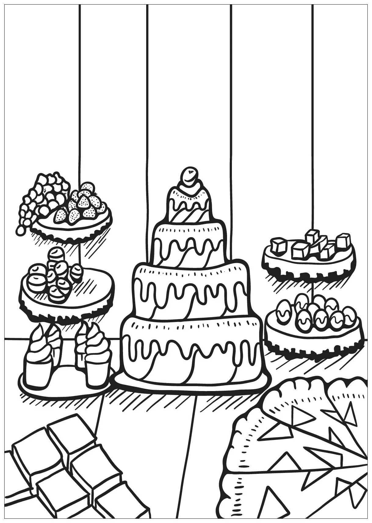 Cupcake-2 (Pagina Cupcakes e Dolci da Colorare per bambini)