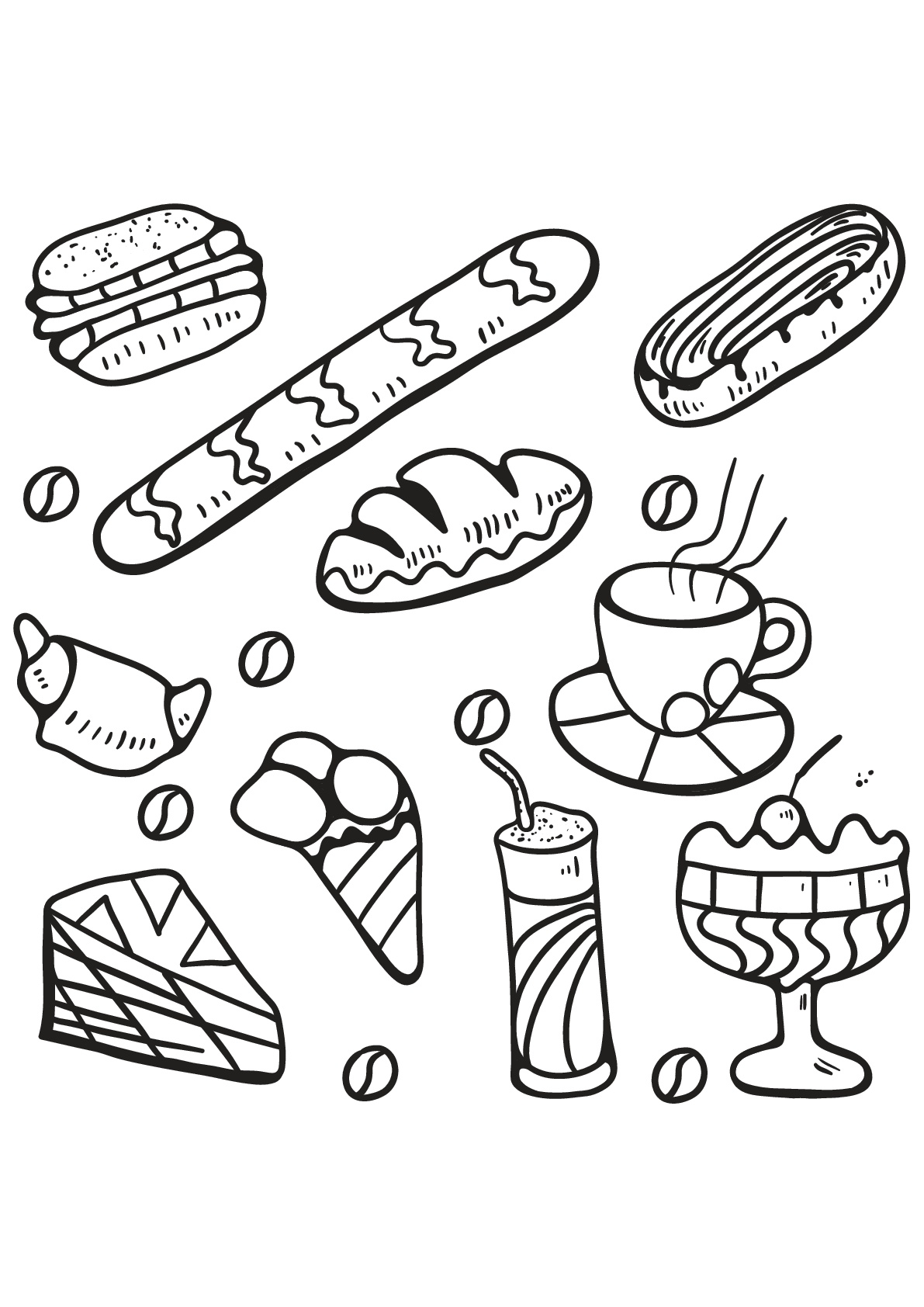 Cupcake-5 (Pagina Cupcakes e Dolci da Colorare) Cupcake-5 (Pagina Cupcakes e Dolci da Colorare per bambini)