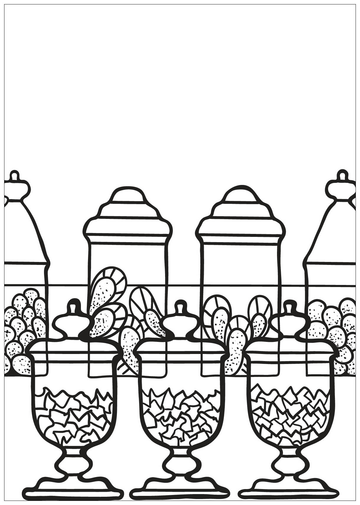 Pagina Cupcakes e Dolci da Colorare : Cupcake-4 Pagina Cupcakes e Dolci da Colorare per bambini : Cupcake-4