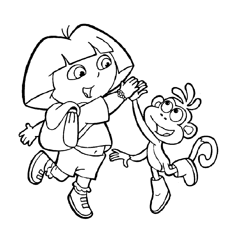 Colora gratuitamente Dora l'Esploratrice. (Pagina Dora lesploratrice da Colorare per bambini)