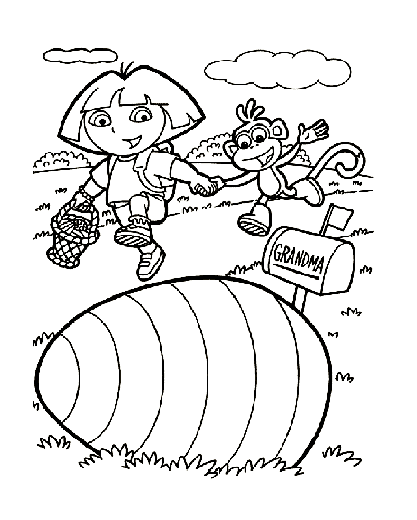 Stampa gratuitamente il disegno da colorare di Dora l'Esploratrice. (Dora lesploratrice)