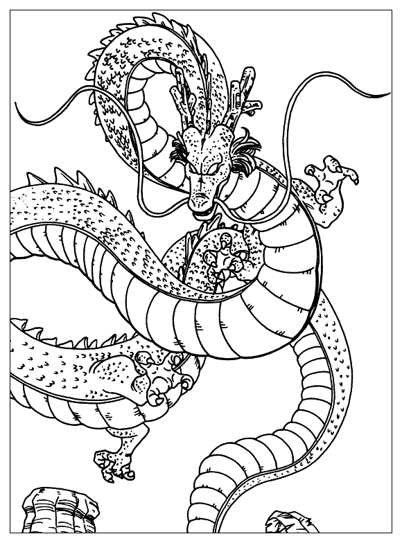 Pagina da colorare per bambini con Dragon Ball da scaricare Pagina da colorare per bambini con Dragon Ball da scaricare