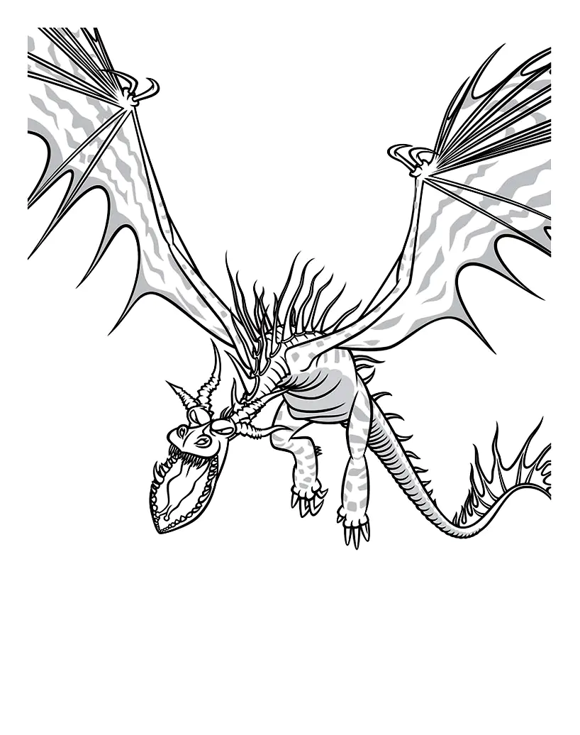 Disegni di draghi da stampare (Pagina Dragon Trainer da Colorare per bambini)