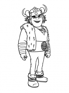 Disegni di draghi da colorare per bambini (Pagina Dragon Trainer da Colorare)