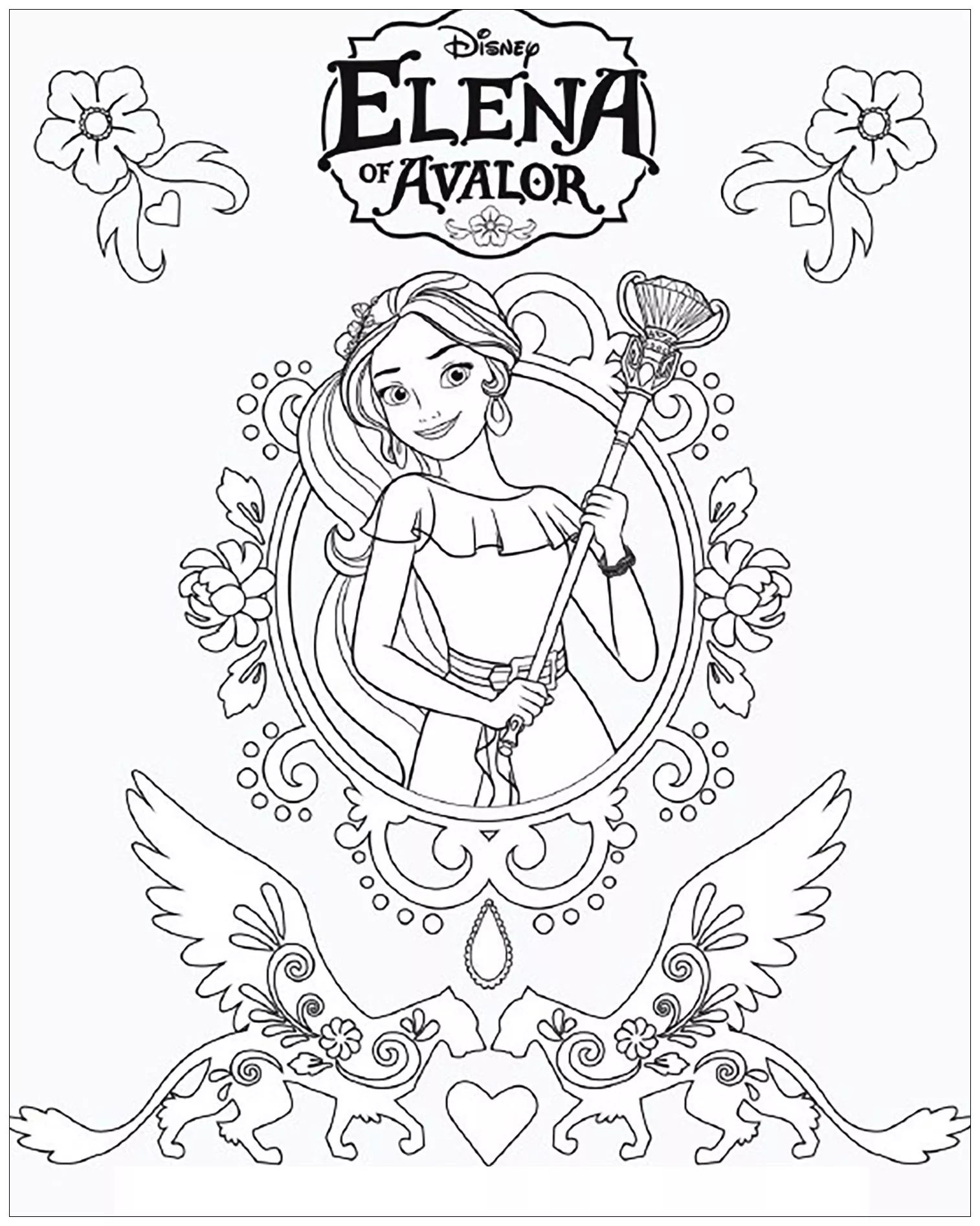 Disegni da colorare di Elena Avalor da scaricare