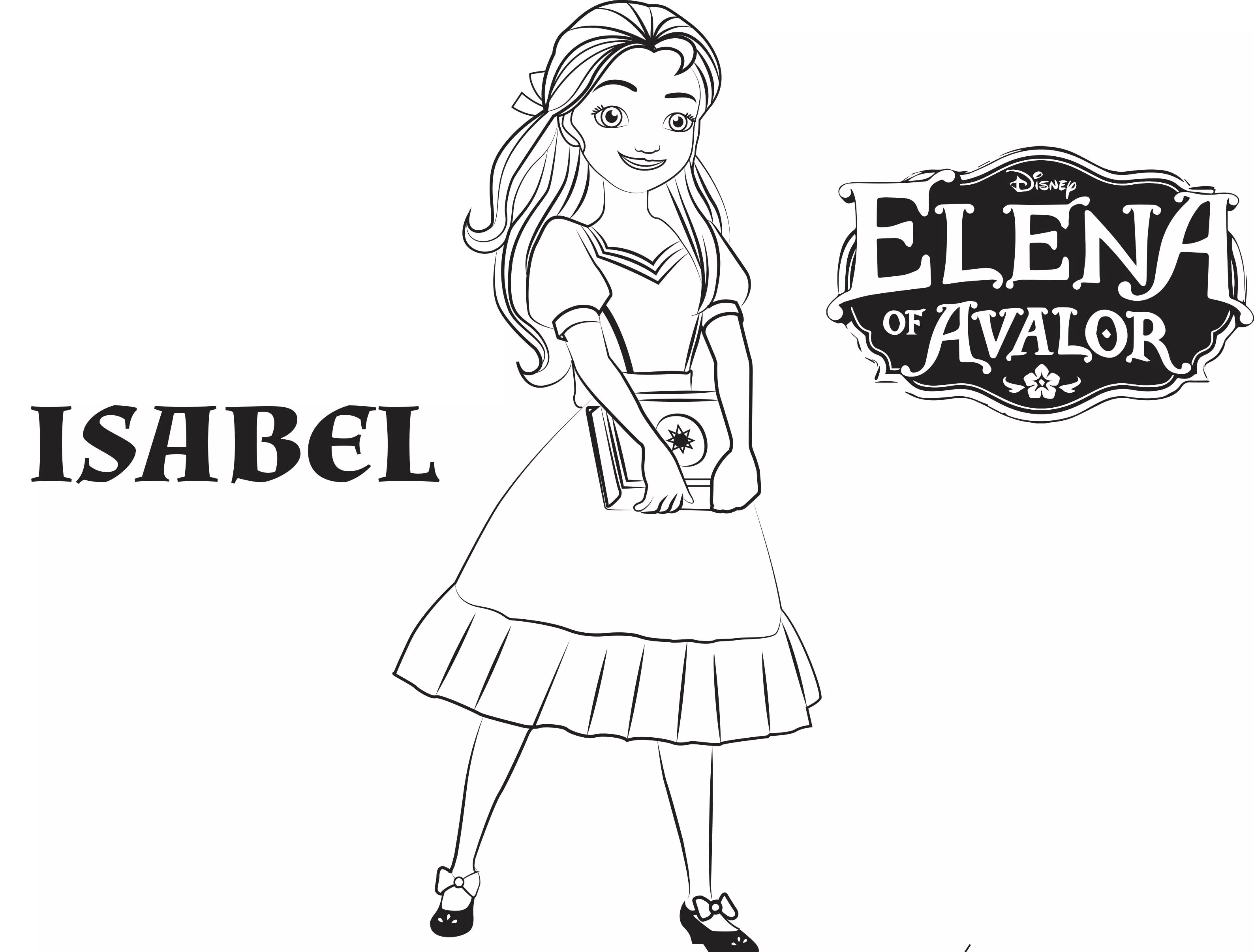 Isabel (Pagina Elena Avalor da Colorare per bambini)