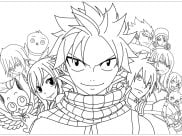 Pagine Fairy Tail da Colorare per bambini