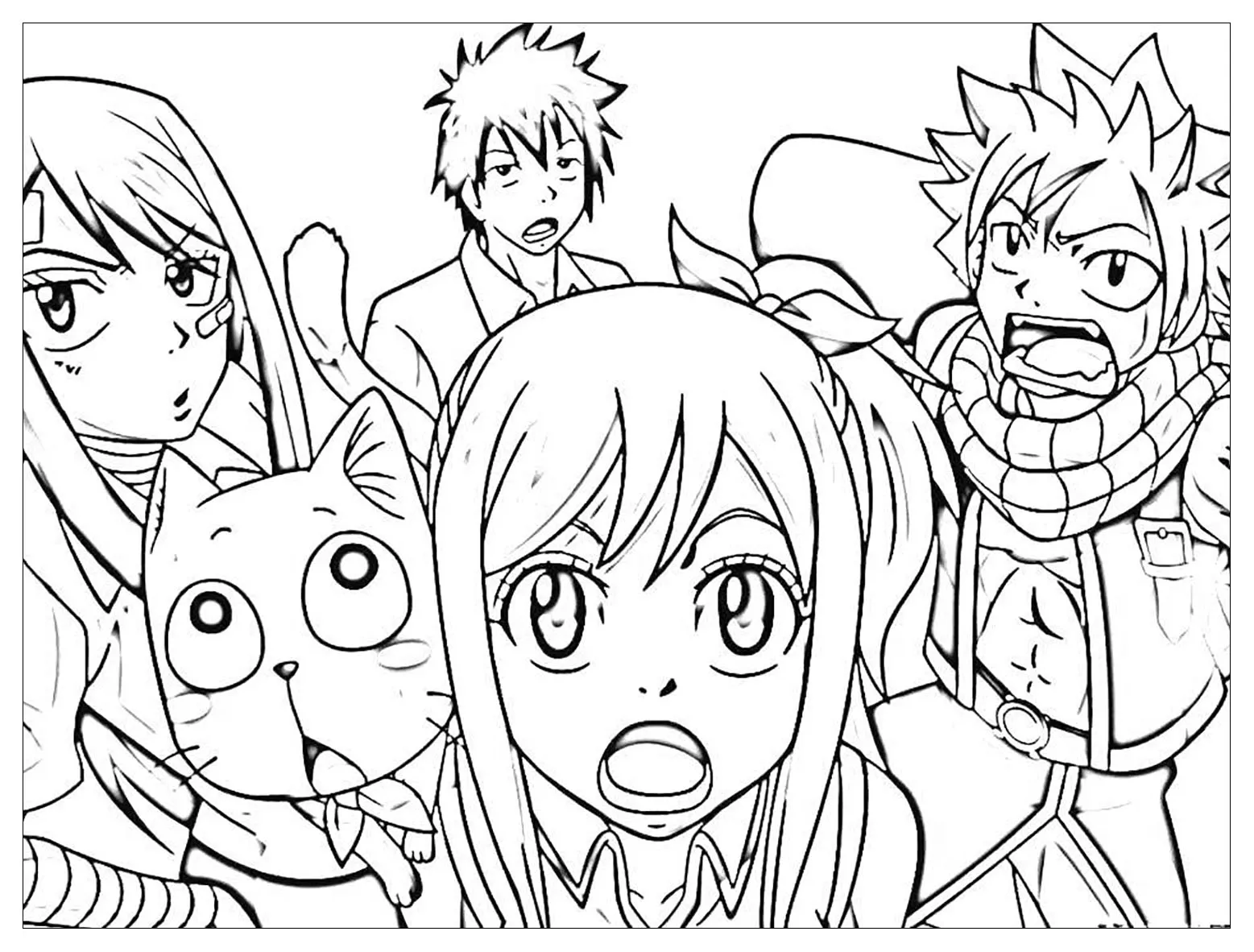 Disegni stampabili di Fairy Tail da colorare per bambini