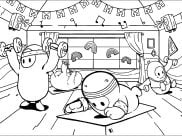 Pagine Fall Guys da Colorare per bambini