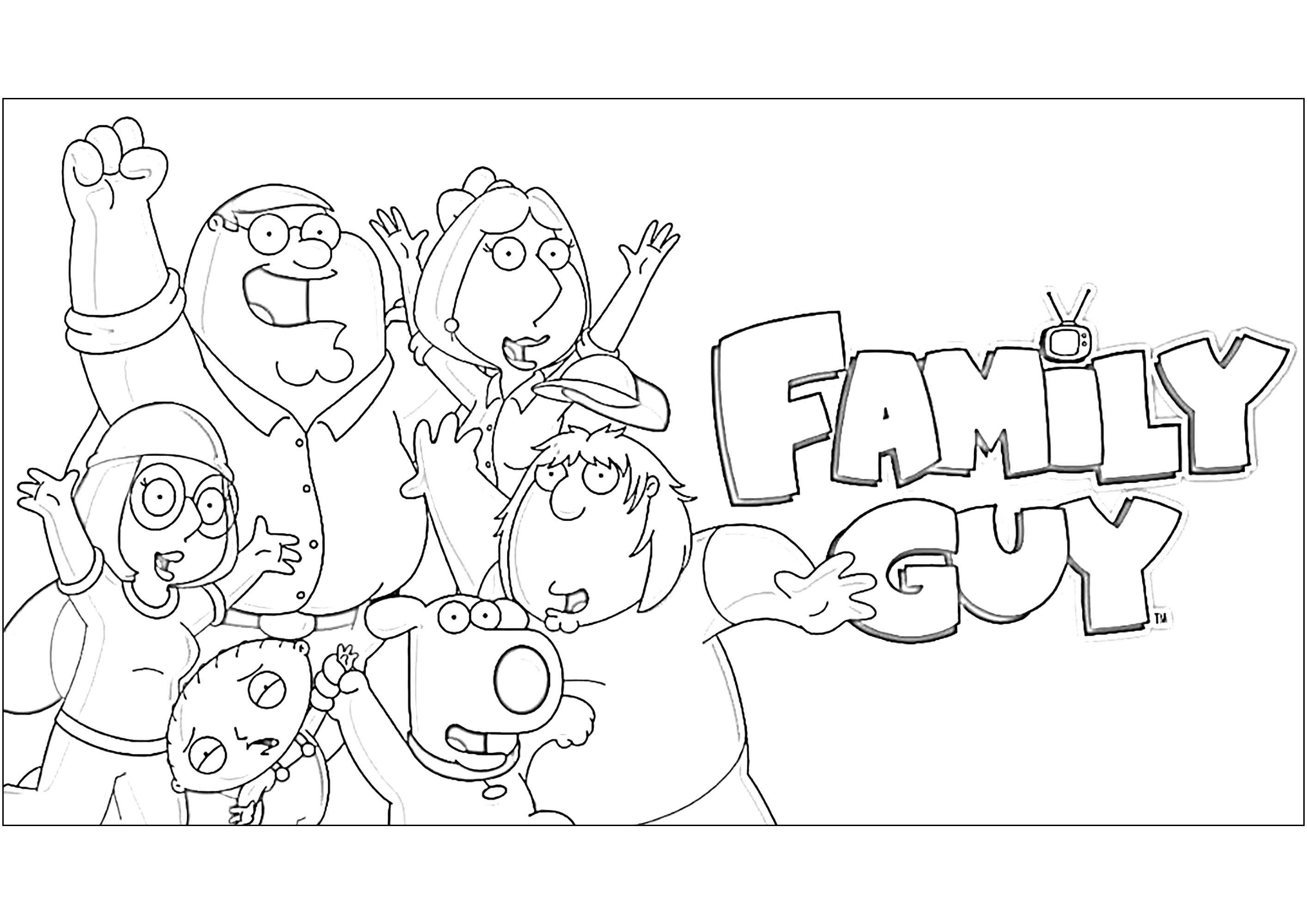 Family Guy : Disegni da colorare di family-guy per bambini Family Guy : Disegni da colorare di family-guy per bambini