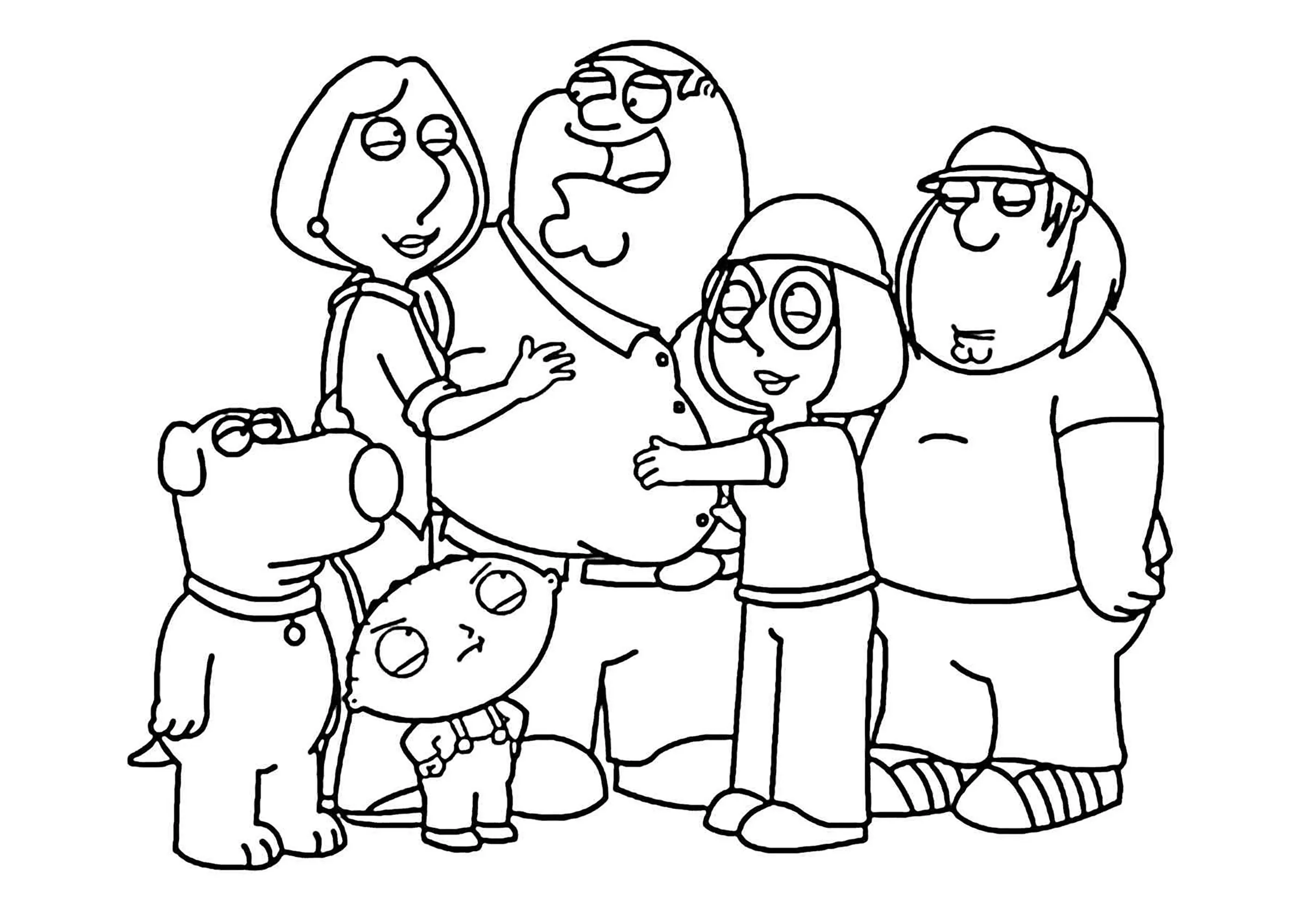 Disegni da colorare per bambini gratuiti di family-guy (Family Guy)