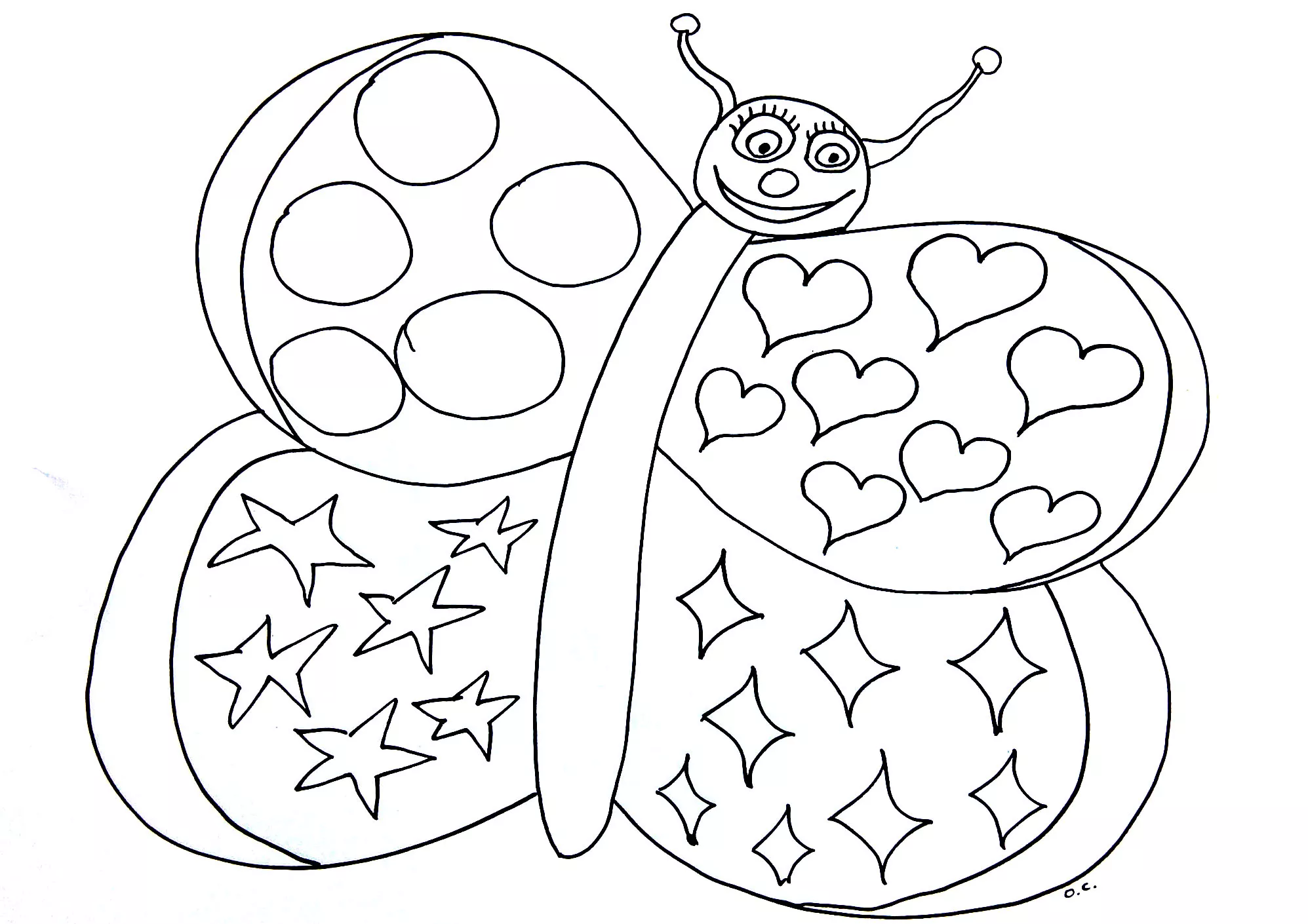 Scarica gratuitamente e colora il disegno delle farfalle. (Pagina da Colorare per bambini)