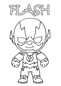 Pagina da Colorare per bambini : Dessinato in stile Chibi con Flash.