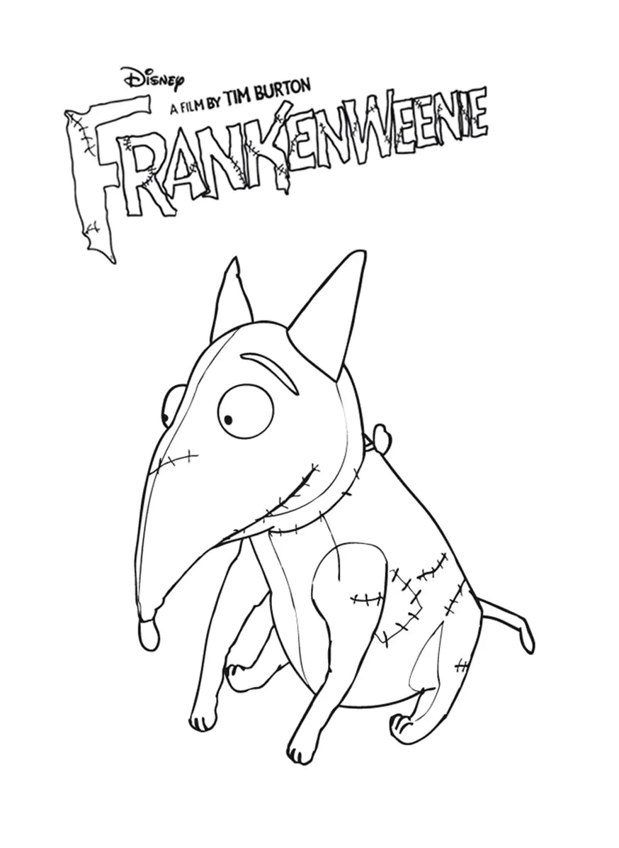 Colora Frankenweenie per bambini (Pagina da Colorare per bambini)