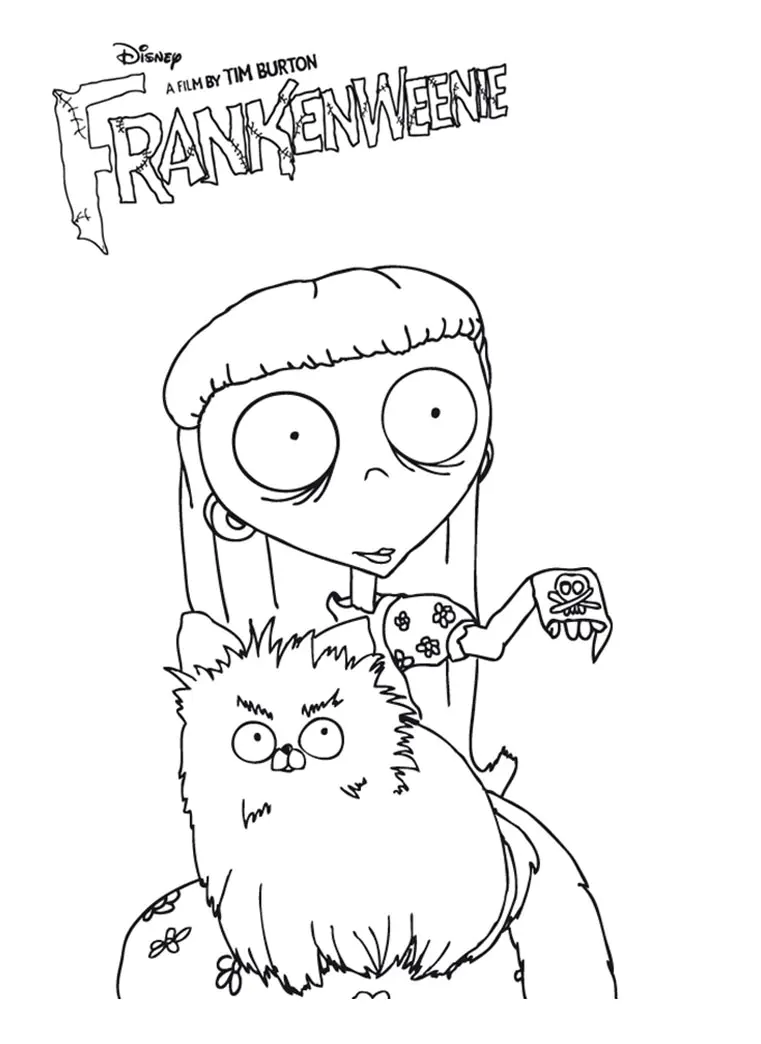 Scarica gratuitamente il disegno da colorare di Frankenweenie.