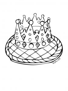 Scarica gratuitamente il disegno da colorare della Galette des rois.