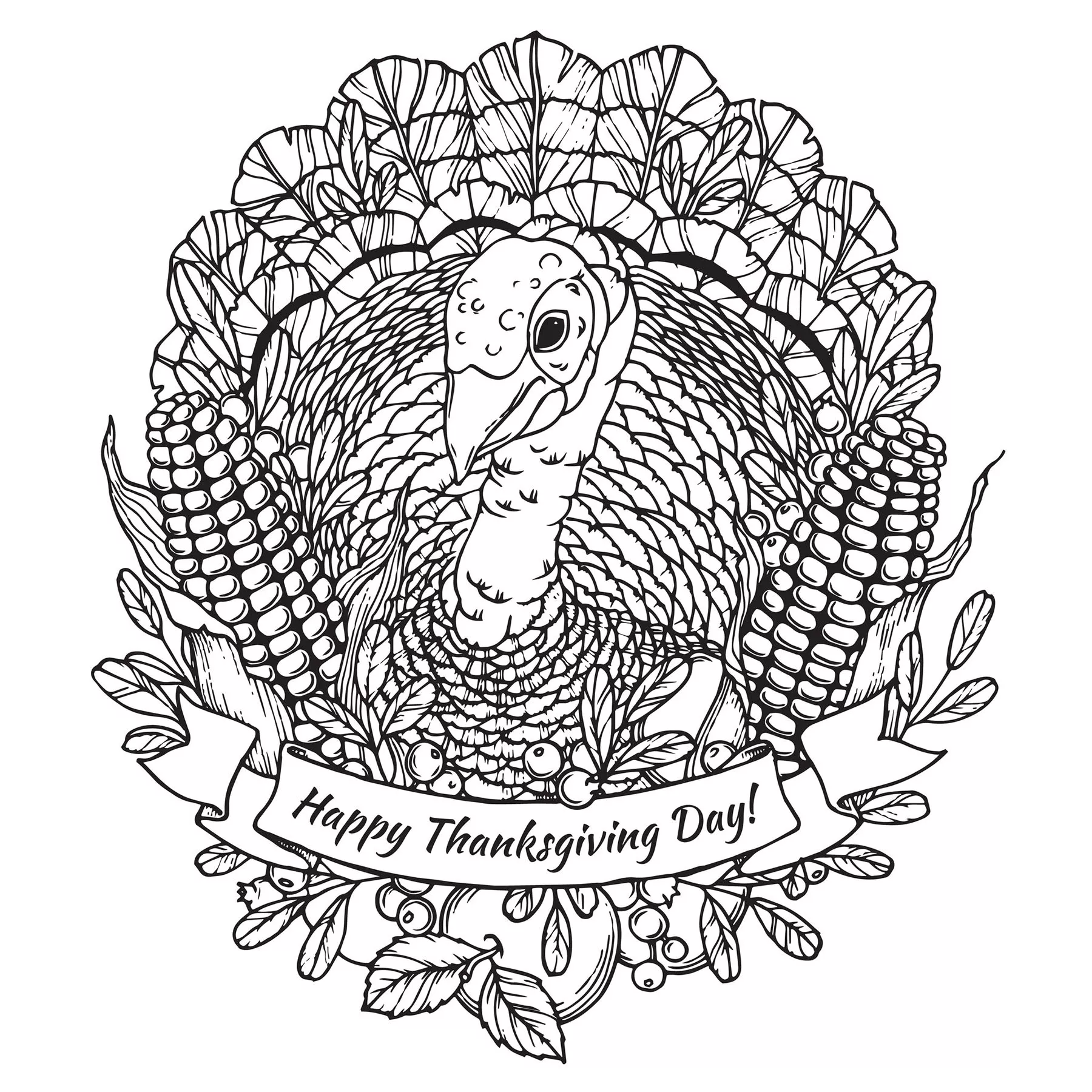 Image de Giorno del ringraziamento à imprimer et colorier (Pagina Giorno del ringraziamento (Thanksgiving) da Colorare per bambini)