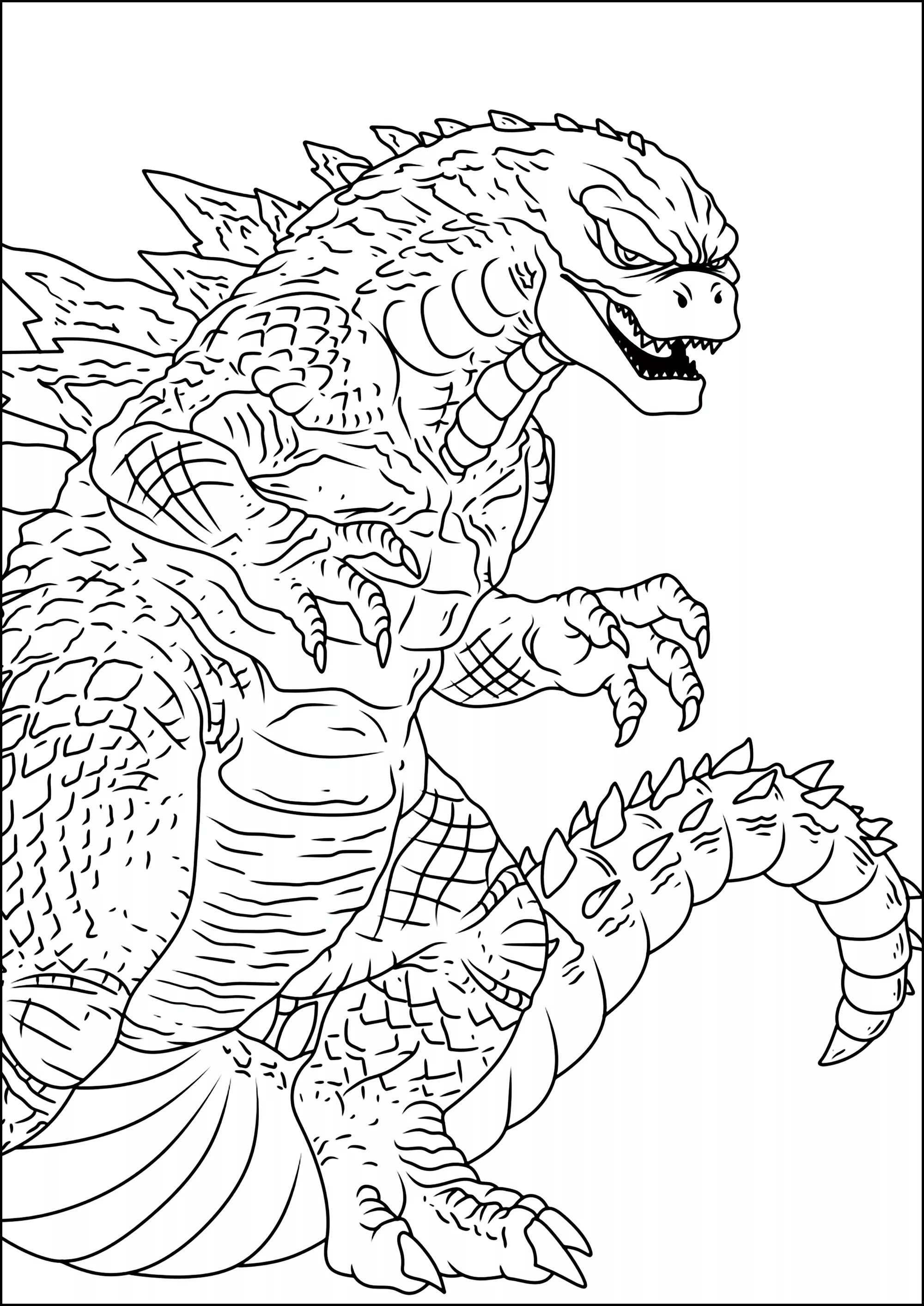 Disegno di Godzilla da colorare