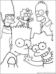 Da stampare, il colorito dei Simpson. (Pagina I Simpson da Colorare per bambini)