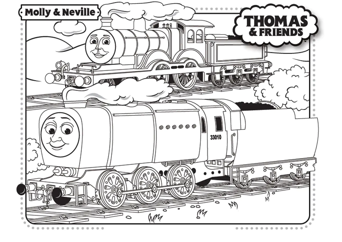 Scarica gratuitamente il disegno da colorare di Thomas e i suoi amici. (Il trenino Thomas)
