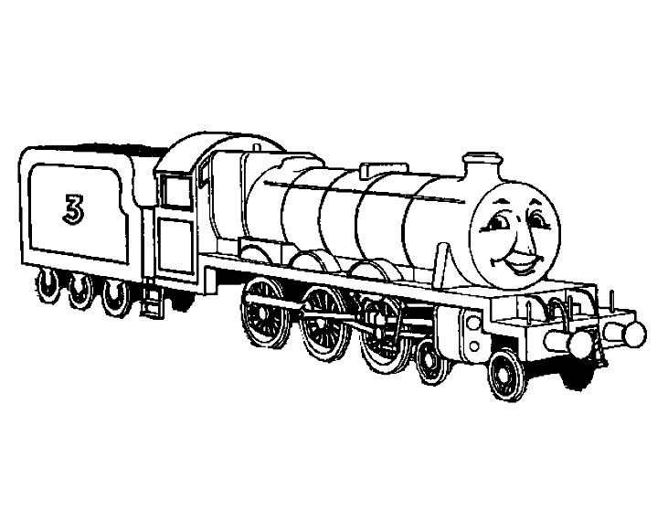 Scarica il disegno da colorare di Thomas e i suoi amici. (Il trenino Thomas)